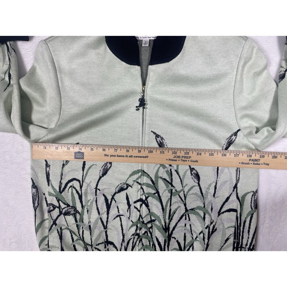 Vintage St John Sport Marie Gray Jacket Women’s S Full Zip Green USA - Picture 6 of 8